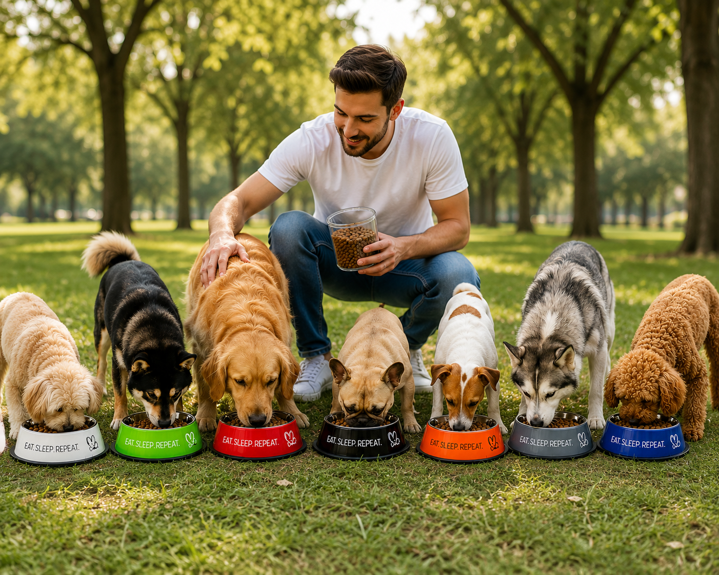 Stainless Steel Dog Bowl 900ML | Non-Slip Rubber Base | Rust Resistant | Food & Water Feeding Bowl for Dogs & Puppies | Multi Color | Pack of 1