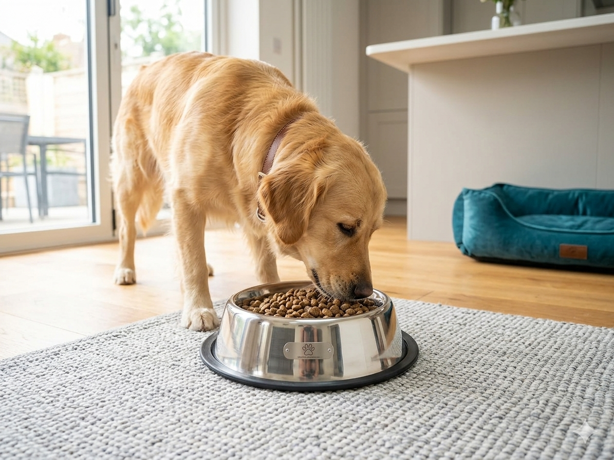 Premium Stainless Steel Dog Bowl 900ml | Non-Slip Base | Rust-Free Food Grade Pet Bowl for Dogs & Cats | Durable & Easy to Clean
