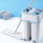 Flat Mop and Bucket Set with 360° Rotating  Head | Self-Wringing Hands-Free System |  2 Reusable Microfiber Pads | Wet & Dry  Floor Cleaning | For Home, Kitchen,  Bathroom & Office