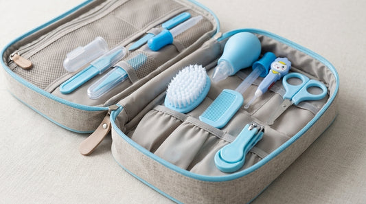 10 in 1 Baby Care Kit | Complete Newborn  Grooming Set with Nail Clipper, Nasal  Aspirator, Ear Spoon, Hair Brush, Comb,  Scissors & More | 100% Safe & Non-Toxic  (0+ Months)