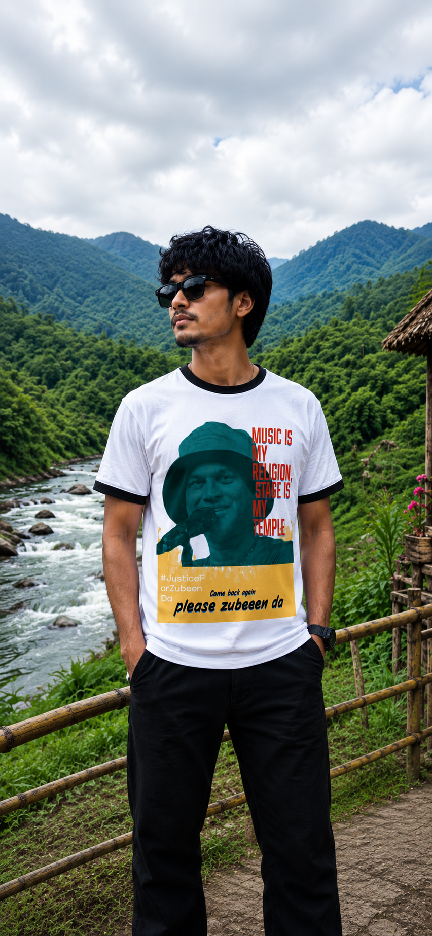 Unisex Ringer T-Shirt Special Zubeen Garg Collection