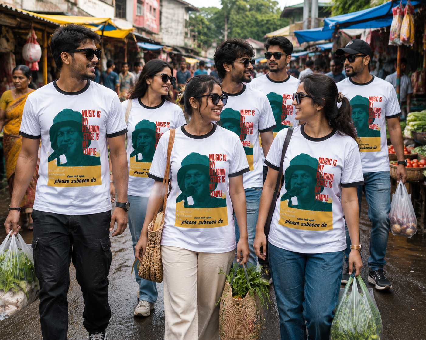 Unisex Ringer T-Shirt Special Zubeen Garg Collection