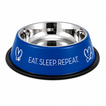 Stainless Steel Dog Bowl 900ML |  Non-Slip Rubber Base | Rust Resistant |  Food & Water Feeding Bowl for Dogs &  Puppies | Multi Color | Pack of 1