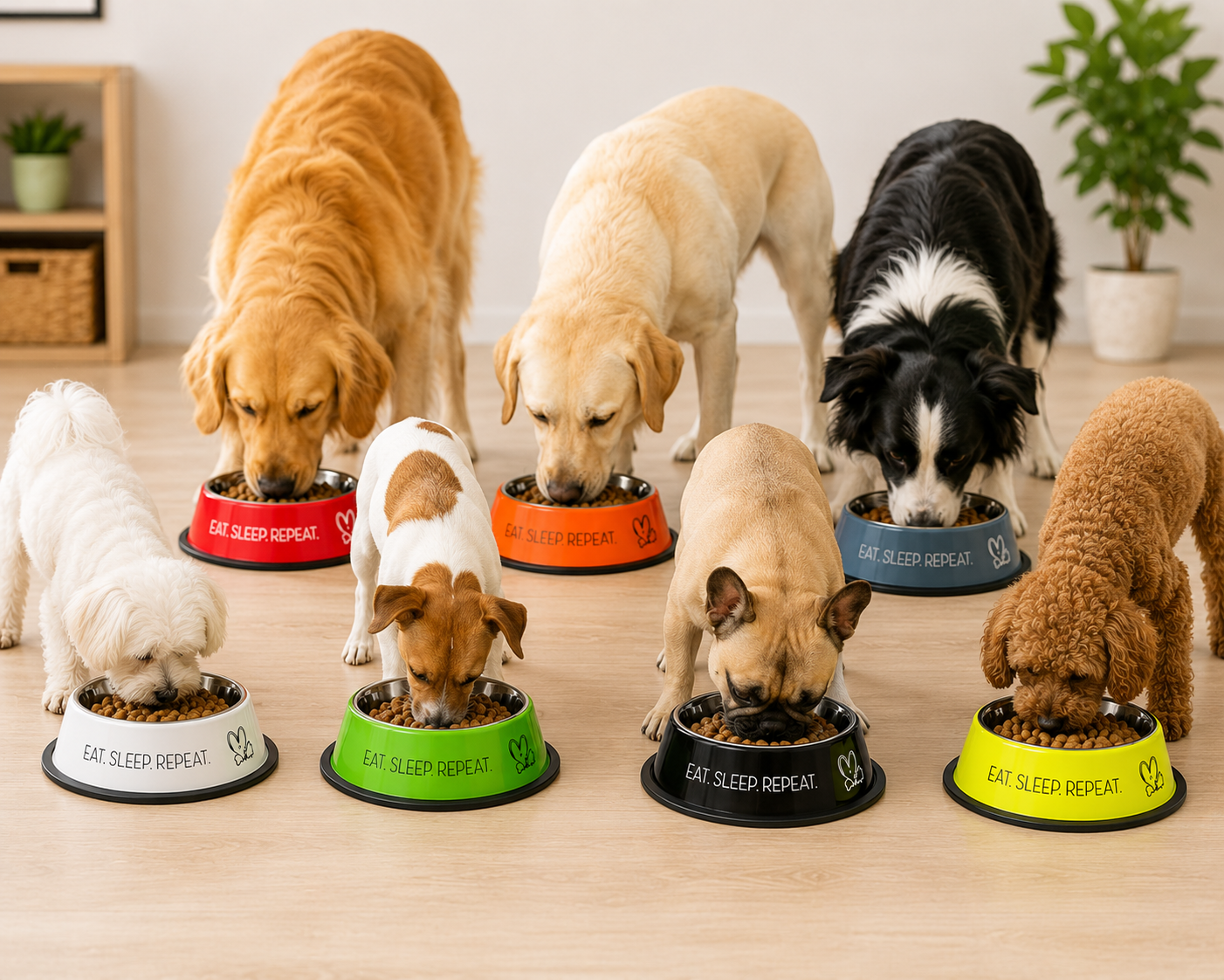 Stainless Steel Dog Bowl 900ML |  Non-Slip Rubber Base | Rust Resistant |  Food & Water Feeding Bowl for Dogs &  Puppies | Multi Color | Pack of 1