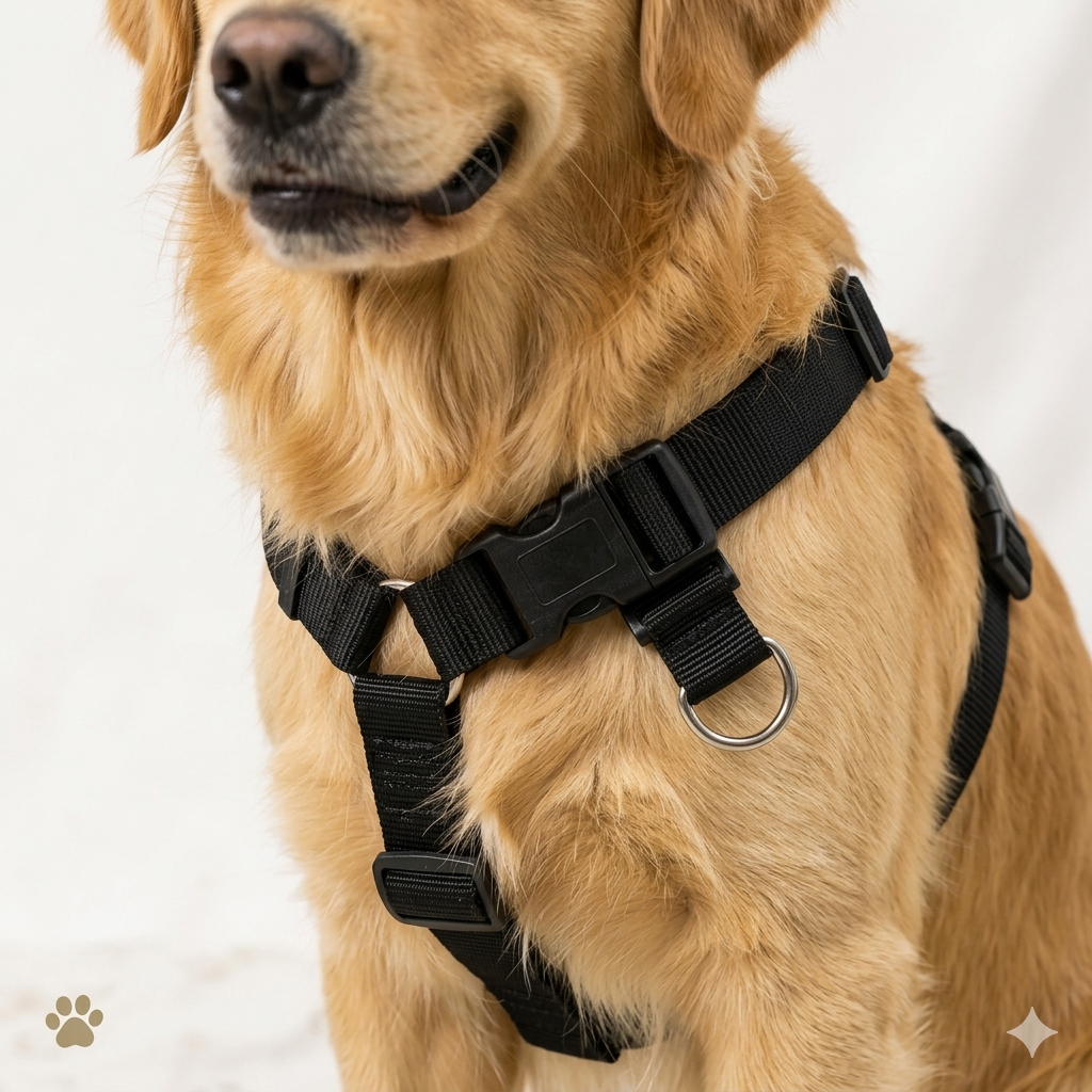No Pull Dog Harness for Medium Dogs | Adjustable Premium Pet Harness | Quick Release Buckle | Metal D-Ring | Reflective | Comfortable Walking Harness | Size M