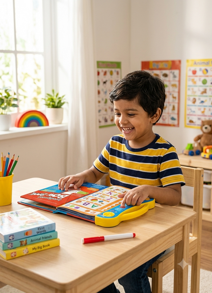 Activities Learning Book for Kids | Electronic  Intelligent Study Book with Touch Sensors &  Clear Voice | ABC, Numbers, Poems & Songs |  Best Educational Toy for Children (3-8 Years)