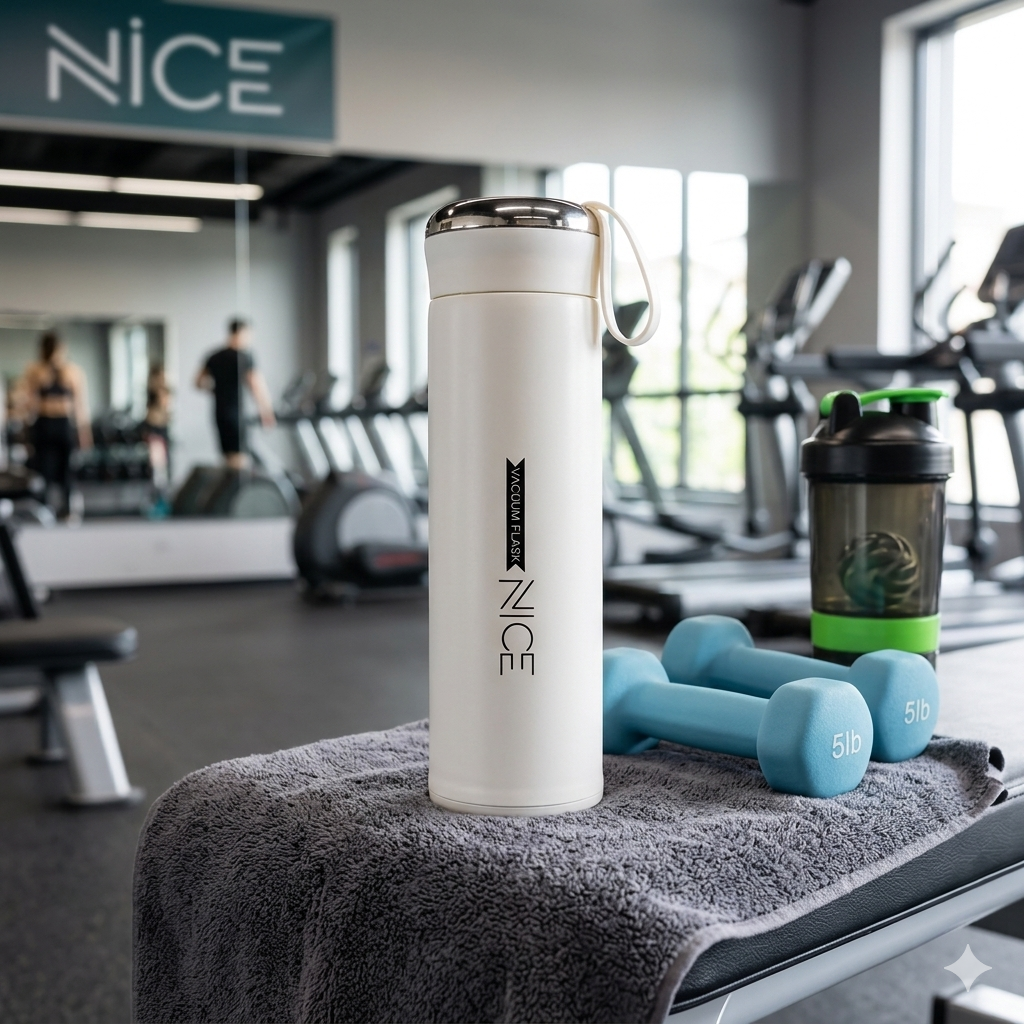 Vacuum Insulated Glass Water Bottle 400ml (Pack of 2) | Stainless Steel Flask | Leak Proof | Keeps Hot & Cold 24 Hours | Pink