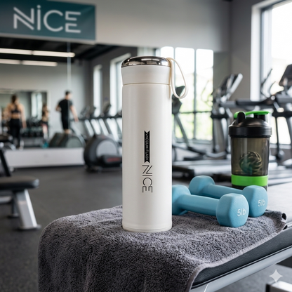 Vacuum Insulated Glass Water Bottle 400ml (Pack of 2) | Stainless Steel Flask | Leak Proof | Keeps Hot & Cold 24 Hours | Pink