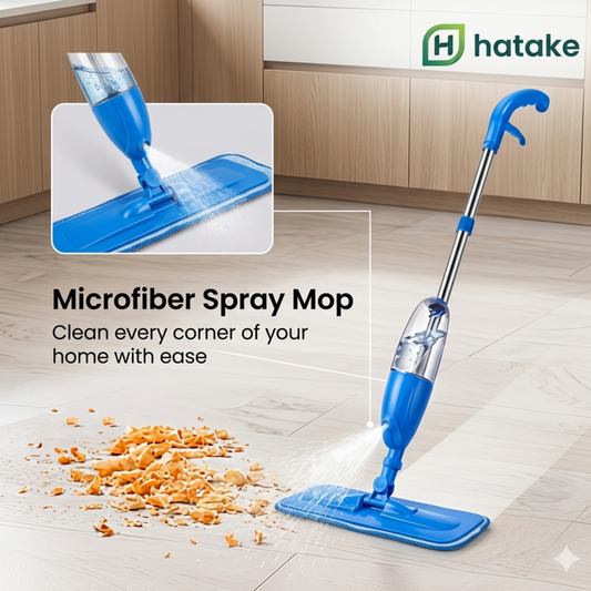 Spray Mop for Floor Cleaning with Refillable Water Tank | Washable Microfiber Pad | Stainless Steel Handle | 360° Rotating Head | Wet & Dry Mop for Tile, Marble, Wood & Laminate Floors