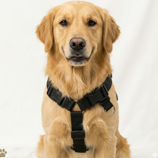 No Pull Dog Harness for Medium Dogs | Adjustable Premium Pet Harness | Quick Release Buckle | Metal D-Ring | Reflective | Comfortable Walking Harness | Size M