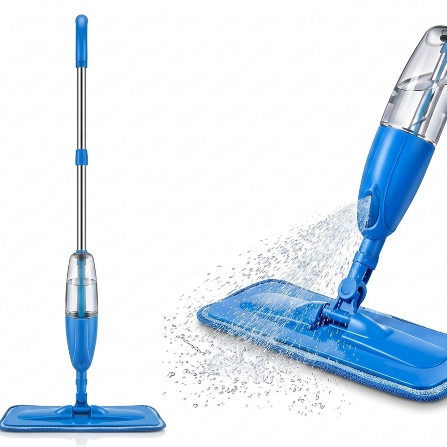 Spray Mop for Floor Cleaning with Refillable Water Tank | Washable Microfiber Pad | Stainless Steel Handle | 360° Rotating Head | Wet & Dry Mop for Tile, Marble, Wood & Laminate Floors