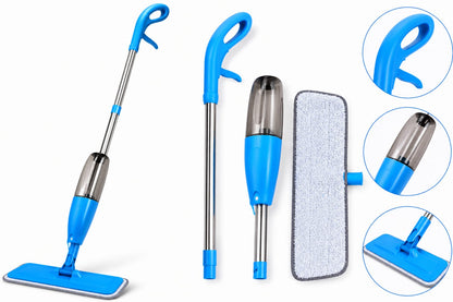 Spray Mop for Floor Cleaning with Refillable Water Tank | Washable Microfiber Pad | Stainless Steel Handle | 360° Rotating Head | Wet & Dry Mop for Tile, Marble, Wood & Laminate Floors