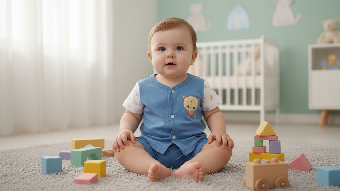 Soft Cotton Baby Romper for Newborns – 0 to 9 Months | Skin-Friendly & Comfortable