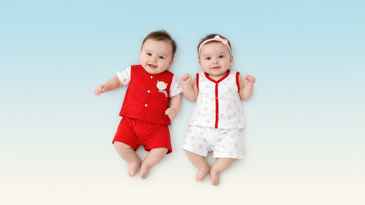 Soft Cotton Baby Romper for Newborns – 0 to 9 Months | Skin-Friendly & Comfortable