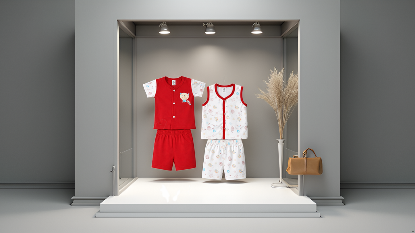 Soft Cotton Baby Romper for Newborns – 0 to 9 Months | Skin-Friendly & Comfortable