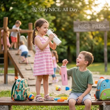 Vacuum Insulated Glass Water Bottle 400ml (Pack of 2) | Stainless Steel Flask | Leak Proof | Keeps Hot & Cold 24 Hours | Pink