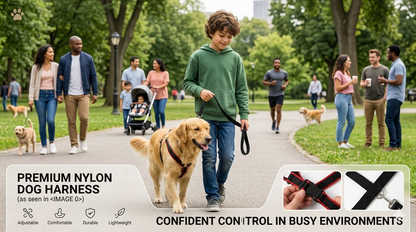 No Pull Dog Harness for Medium Dogs | Adjustable Premium Pet Harness | Quick Release Buckle | Metal D-Ring | Reflective | Comfortable Walking Harness | Size M